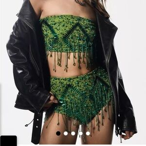 Diamante embellished tassel beaded set